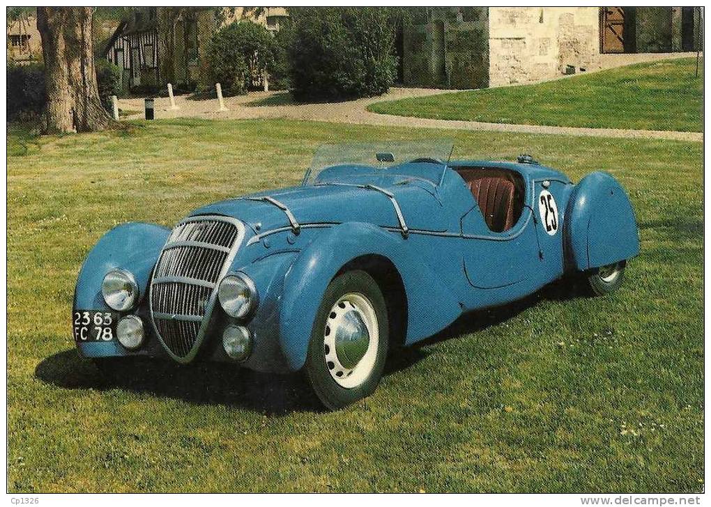 10dito   AUTOMOBILE ANCIENNE PEUGEOT DARL MAT 1937 TYPE 24H DU MANS - Autres & Non Classés