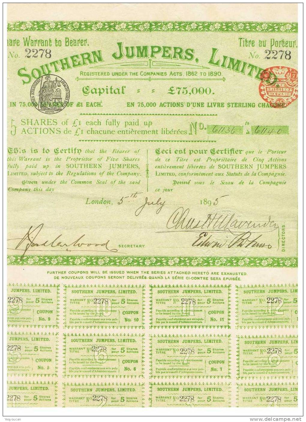 SOUTHERN JUMPERS LIMITED 1895 - Mines