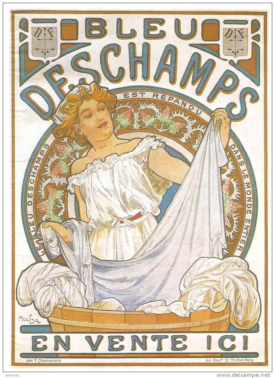 CP REPRODUCTION MUCHA BLEU DESCHAMPS - Mucha, Alphonse