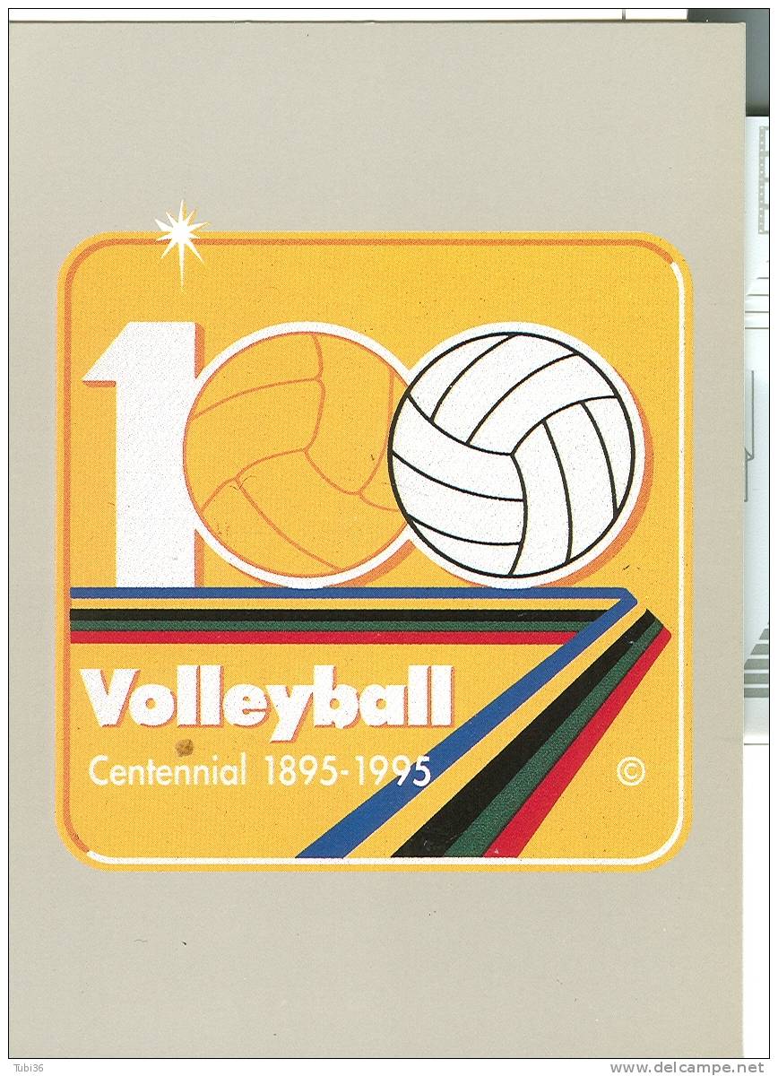 PALLAVOLO - 100 ANNI DI PALLAVOLO -  IPZS  ROMA  1995 - CARTOLINA UFFICIALE VOLLEYBALL - Voleibol