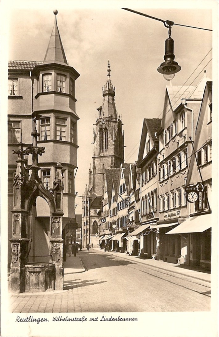 D - BW - Reutlingen - Wilhemstrasse Mit Lindenbrunnen - Echt Foto / Carte-photo Gebr. Metz N° 548/272 JOA (ungelaufen) - Reutlingen