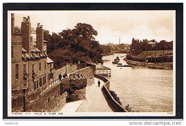 Early Postcard Chester City Walls & River Dee Cheshire - Ref 529 - Chester