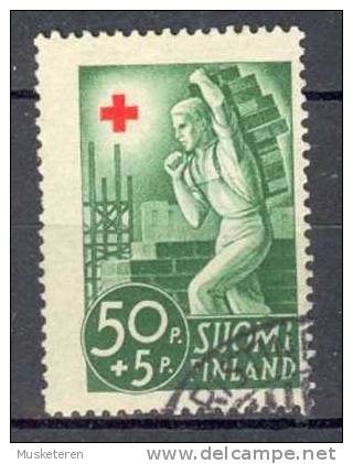 Finland 1941 Mi. 233   50 (P) + 5 P Red Cross Rotes Kreuz Croix Rouge Bauarbeiter - Usados