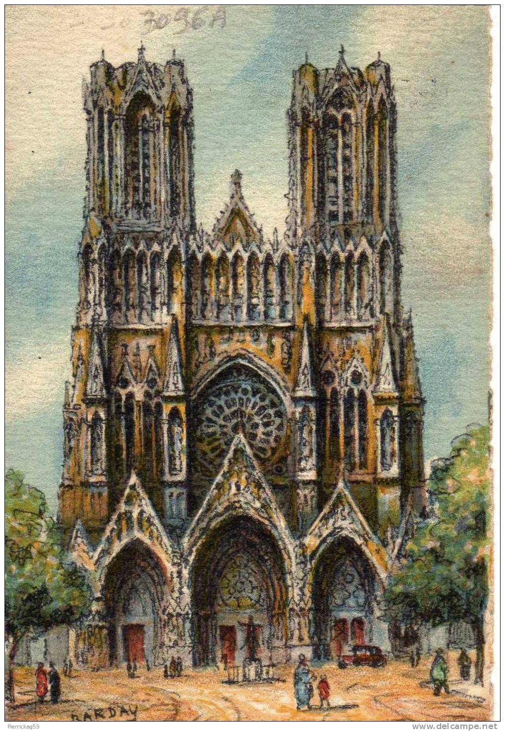 - BARRE & DAYEZ -   VILLES - REIMS  -  La Cathédrale I- 3096 A - Barday