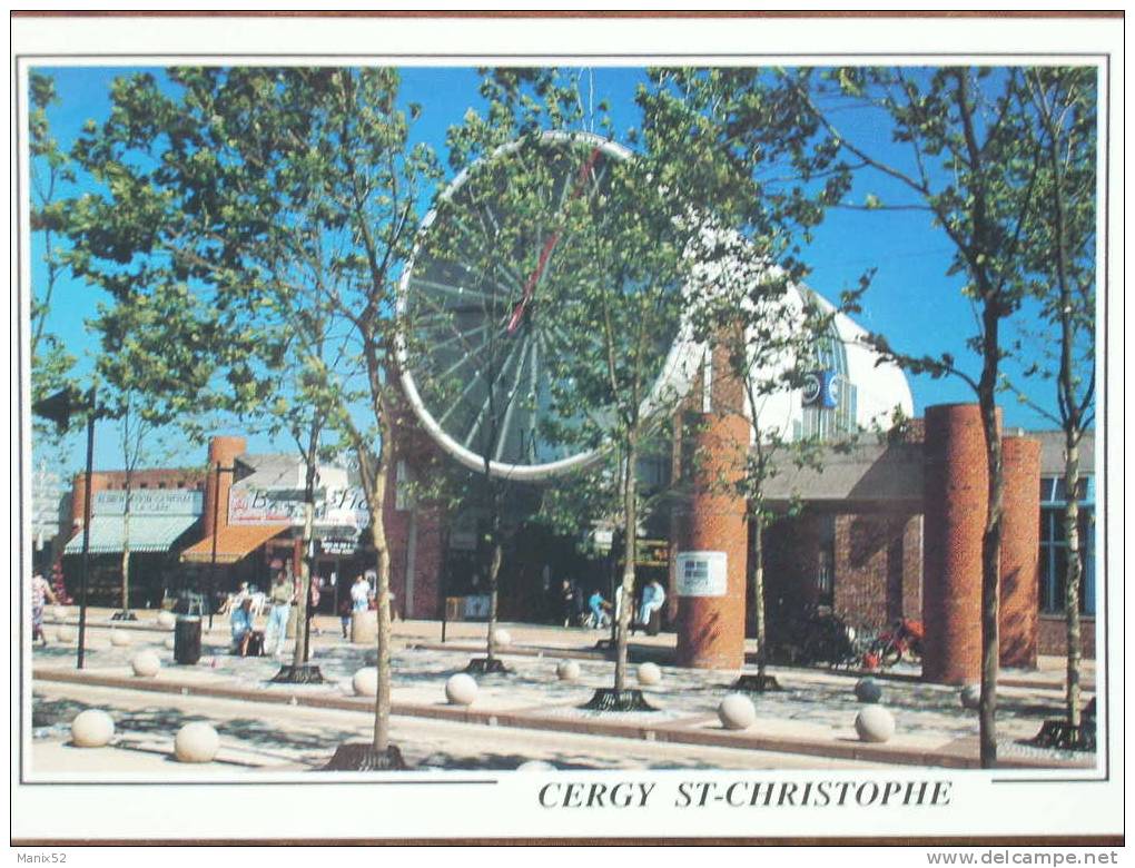 95 - CERGY SAINT-CHRISTOPHE - La Gare, L´ Horloge (la Plus Grande D´ Europe) - Cergy Pontoise