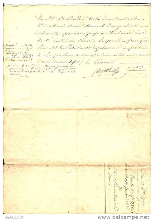 Document 1837 - Cachets Généralité