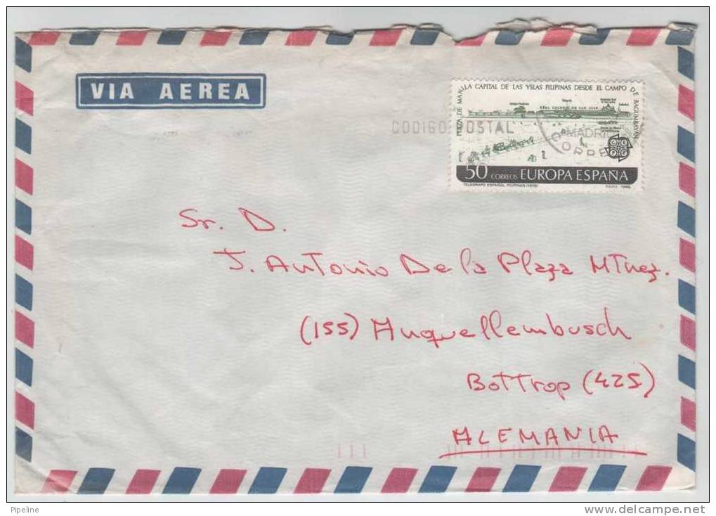 Spain Air Mail Cover Sent To Germany With EUROPA CEPT 1988 Stamp - Cartas & Documentos