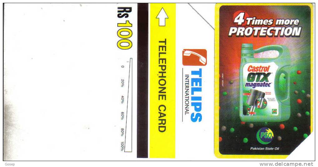 Pakistan-4 Times More PROTECTION--rs100------------------used Card-(6) - Pakistán