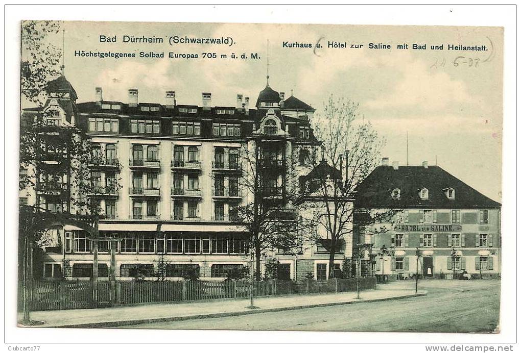 Bad-Duerrheim (Allemagne) : Hôtel Zur Saline U. Heilanstadt In 1908 (animée). - Bad Duerrheim