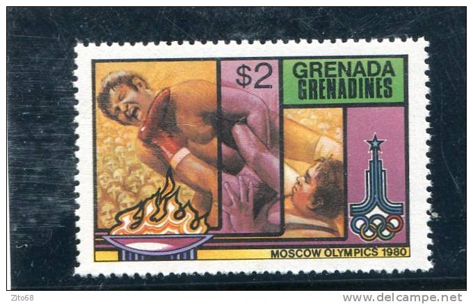 GRENADE GRENADINES 1980 JO Moscou Y&T 341** - Lutte