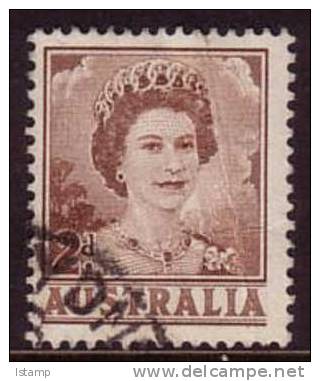 1959-1962 - Australian Queen Elizabeth II Definitive Issue 2d BROWN Stamp FU - Usados