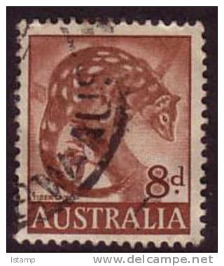 1959-1962 - Australian Animals 8d TIGER CAT Stamp FU - Oblitérés