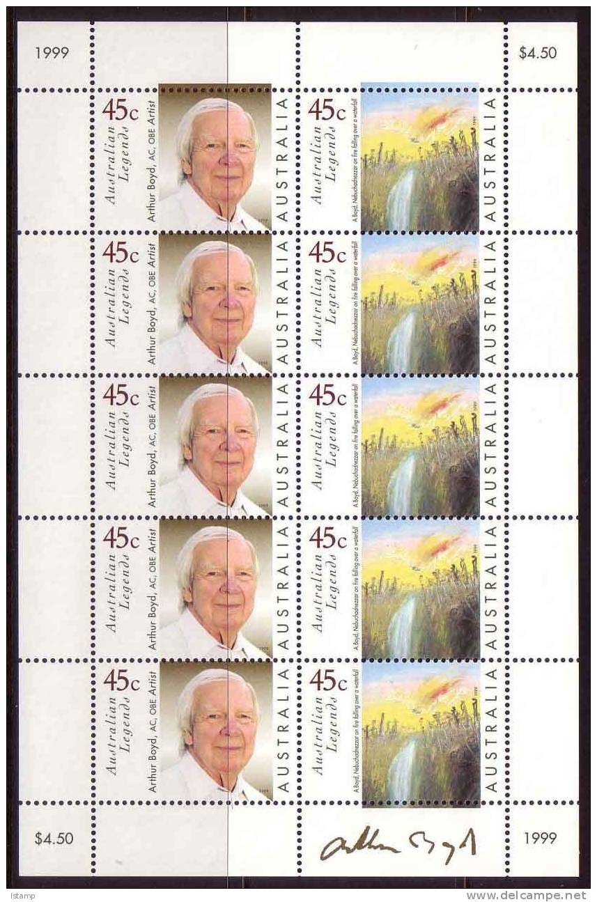 1999 - Australian Legends - Arthur BOYD Sheetlet MNH - Blocs - Feuillets