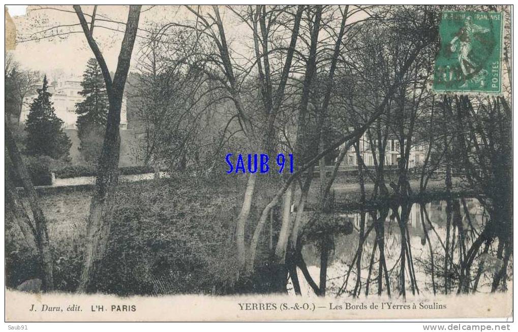 Yerres- Les Bords De L'Yerre à Soulins---Circulé En 1933 -Réf:3_0436 - Yerres