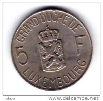 5 Francs 1962  CHARLOTTE Grande Duchesse Du Luxembourg - Luxemburgo