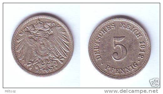 Germany 5 Pfennig 1912 F - 5 Pfennig