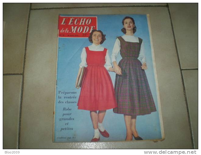 LE PETIT ECHO DE LA MODE   ANNEE 1956  NUMERO 35 - Lifestyle & Mode