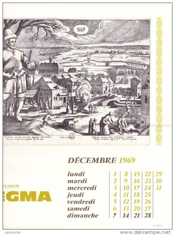 CALENDRIER 1969 - Grand Format : 1961-70