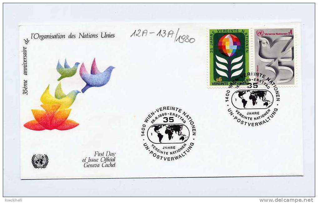 UN, Wien  -  FDC 12-13A/1980  -  Siehe Scan  (FDC UN 12-13A) - FDC