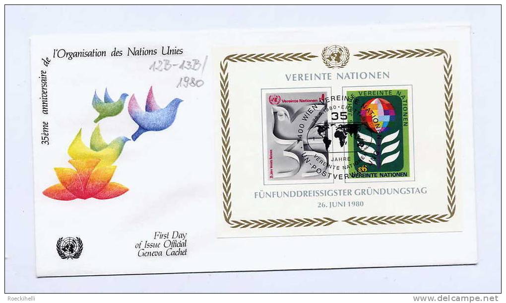 UN, Wien  -  FDC 12-13B/1980  -  Siehe Scan  (FDC UN 12-13B) - FDC