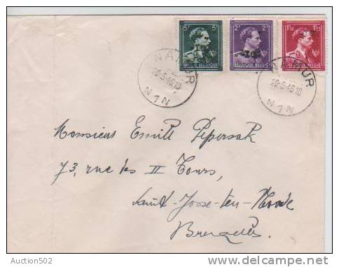 TP 724D-724F-724B -10% Surcharge Locale S/L.obl.1°jour 20.5.1946 Namur  V.St.Josse-Ten-Noode 3568 - 1946 -10%