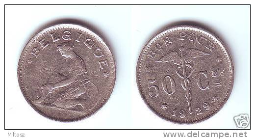 Belgium 50 Centimes 1929 (legend In French) - 50 Centimes