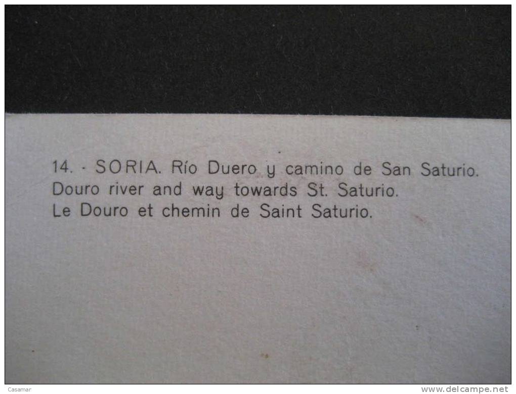 SORIA Rio Duero Y Camino De San Saturio River Postal Postcard - Soria