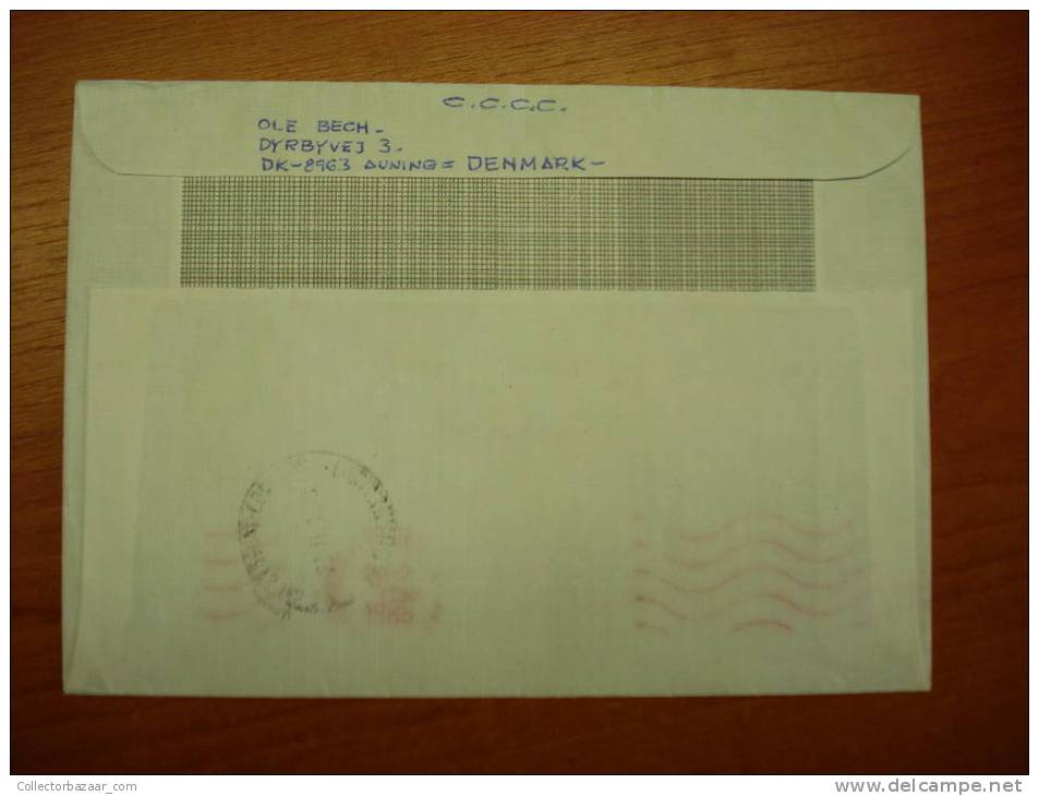 DENMARK Plane Stamps On COVER Unusual Destination Modern - Briefe U. Dokumente