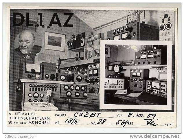 GERMANY DEUTSCHLAND Munich QSL Radio POSTCARD - Frequency CX2BT - Radio Equipments - Radio