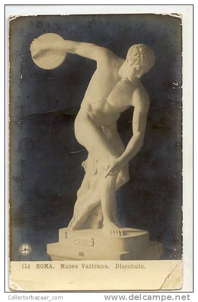 Sculpture Fine Classic Art POSTCARD - Discobulo Or Disk Throw Sculpture By Mirone - Vatican Museum Rome - Esculturas