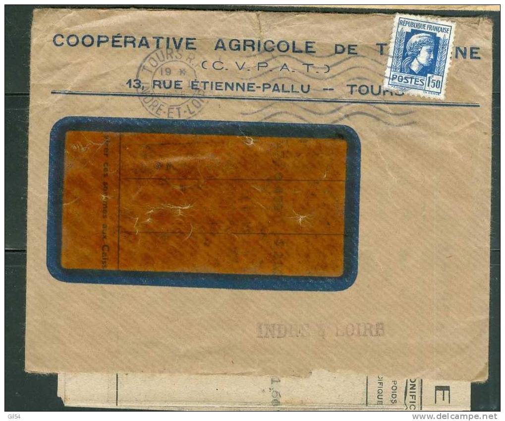 Yvert N°639 Seul Sur Lettre Datée Du 26 Janvier 1945 - AB4002 - 1944 Coq Et Marianne D'Alger