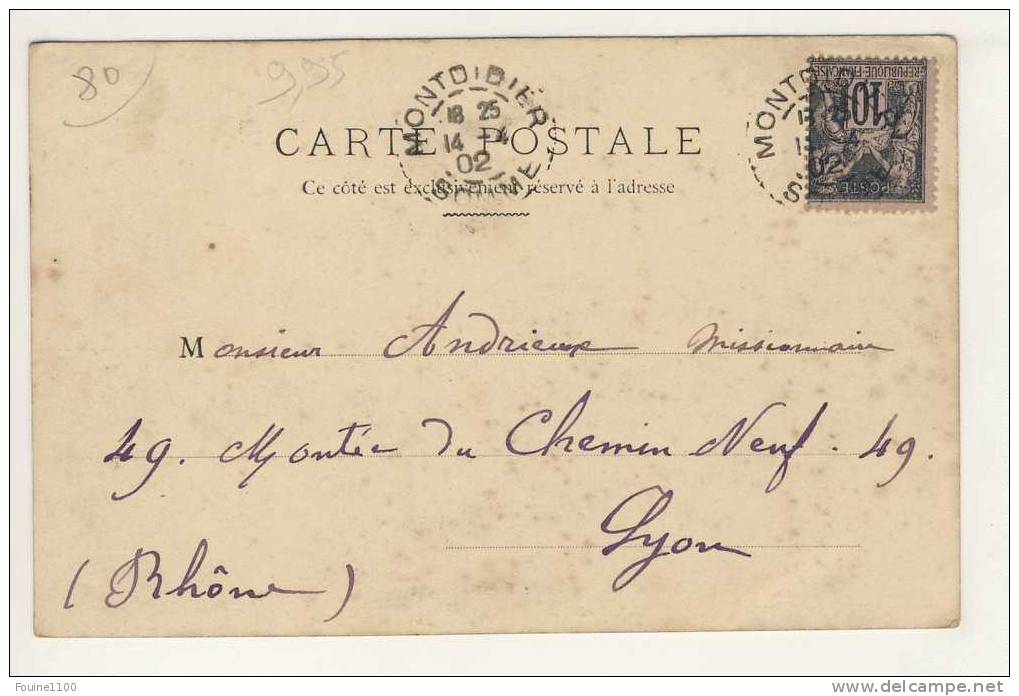 ## PEU COURANTE ## Carte Précurseur De Montdidier école Saint Vincent ( Cachet 1902 )( Recto Verso ) - Montdidier