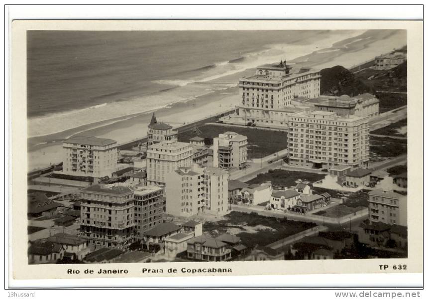 Carte Postale Ancienne Brésil - Rio De Janeiro. Praia De Copacabana - Copacabana