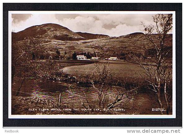 Real Photo Postcard Glen Clova Hotel From The South Esk Angus Scotland  - Ref 531 - Angus