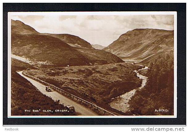 Real Photo Postcard Car On The Road Sma' Glen Crieff Perthshire Scotland  - Ref 531 - Perthshire