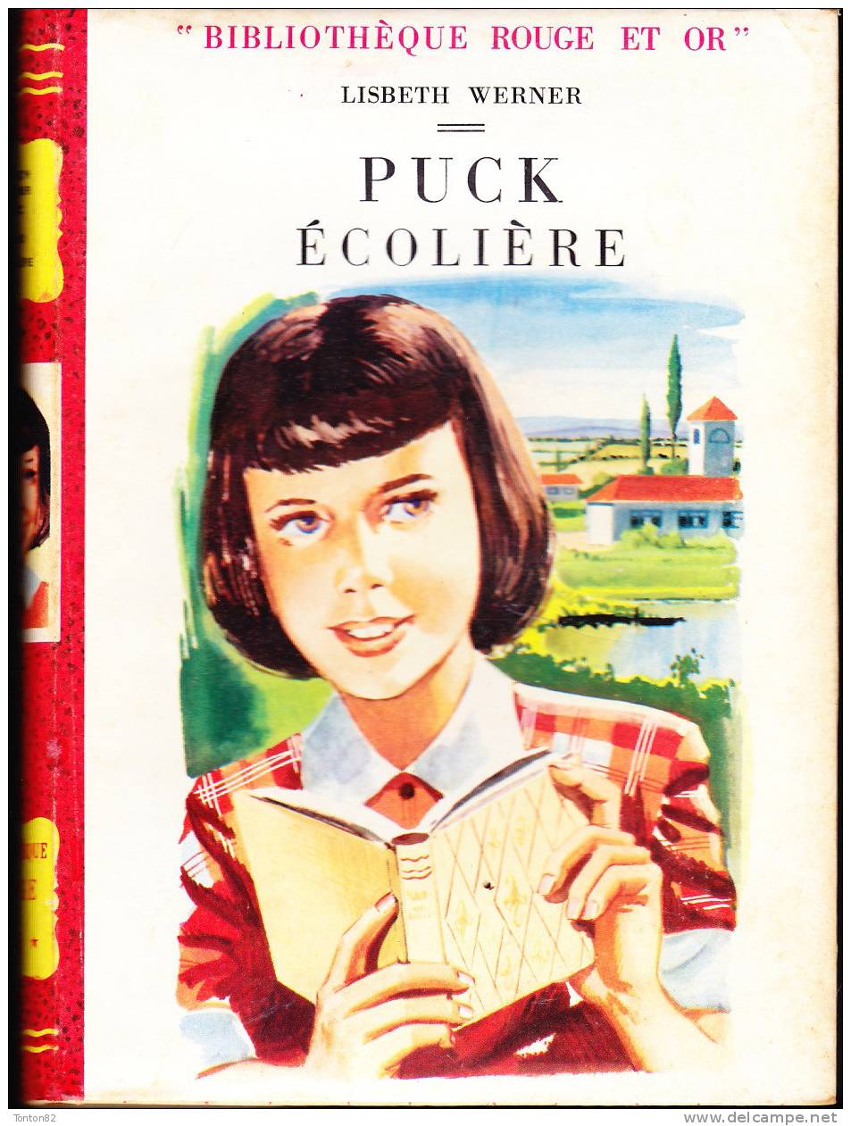 Lisbeth Werner  - Puck écolière - Bibliothèque Rouge Et Or Souveraine 109 - ( 1956 ) . - Bibliothèque Rouge Et Or