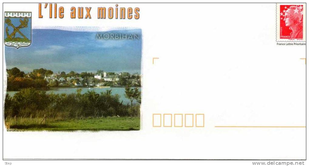 PAP ILE AUX MOINES (MORBIHAN) : VUE GENERALE Et GOLFE DU MORBIHAN Timbre "BEAUJARD" - Prêts-à-poster: Repiquages /Beaujard