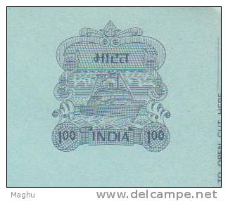 India 100 Ship Inland Letter Postal Stationery Mint - Briefe