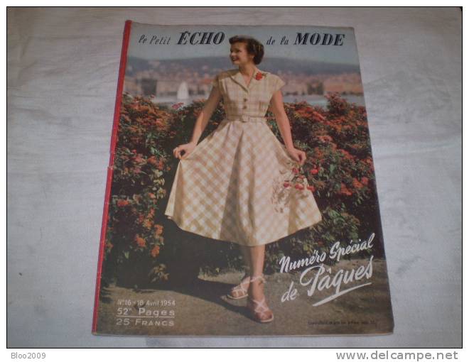LE PETIT ECHO DE LA MODE  ANNEE 1954  NUMERO 16 - Moda