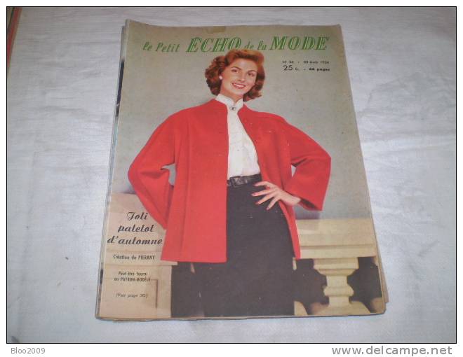 LE PETIT ECHO DE LA MODE  ANNEE 1954  NUMERO 34 - Lifestyle & Mode