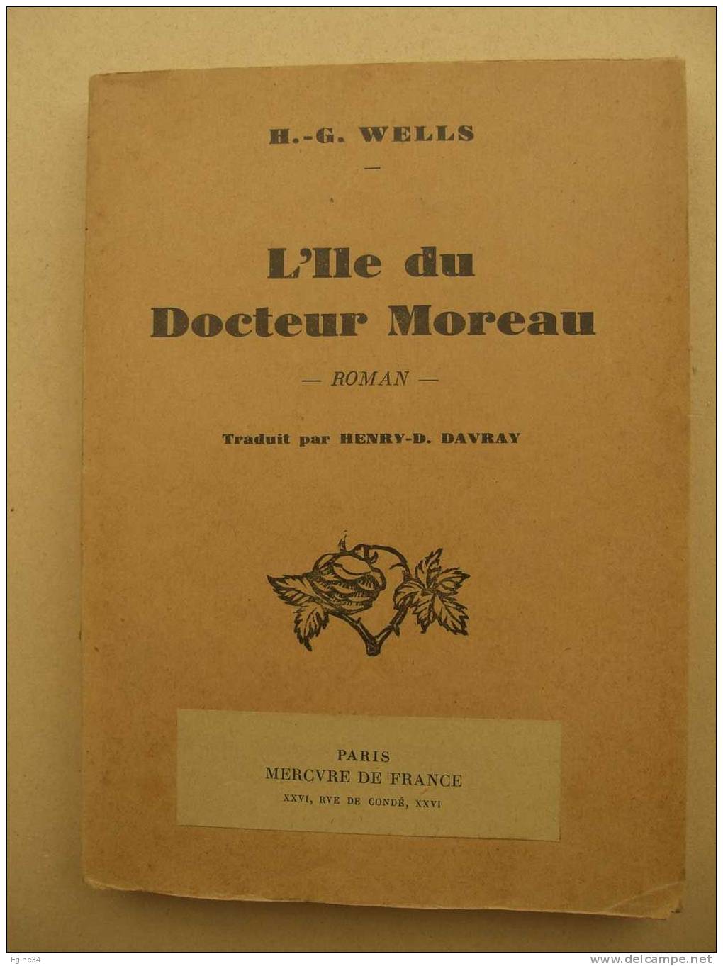 H.-G. WELLS  - L'ILE DU DOCTEUR MOREAU - SF-Romane Vor 1950