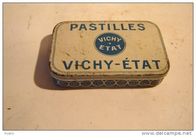 PUBLICITES / PASTILLES VICHY ETAT BOITE TOLE  1950/60 / BEL ETAT // - Dozen