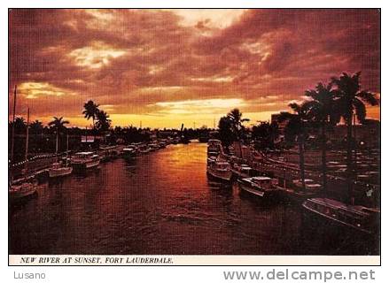 Mysterious New River At Sunset In Fort Lauderdale - Fort Lauderdale