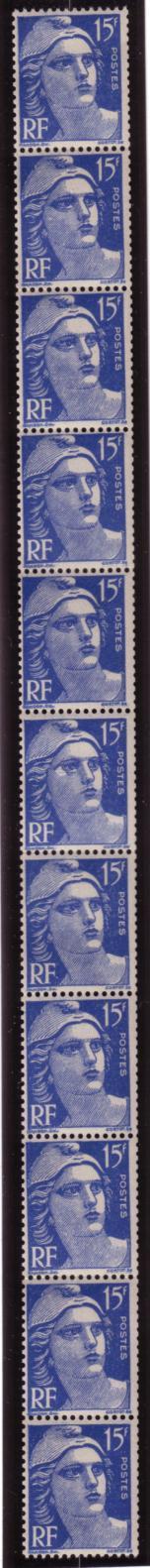 15f Marianne De Gandon Roulette De 11, Cote 530 Euros, ** - Coil Stamps