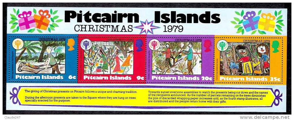 Pitcairn 1979 -Foglietto Natale Ed  Anno Intern. Del Fanciullo - Nuovo Illinguellato - New -  MNH - Islas De Pitcairn