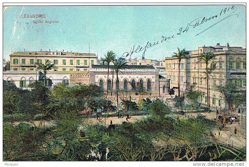 Postal ALEXANDRIA (Egipto) 1935.  Egypt - 1915-1921 Protectorat Britannique