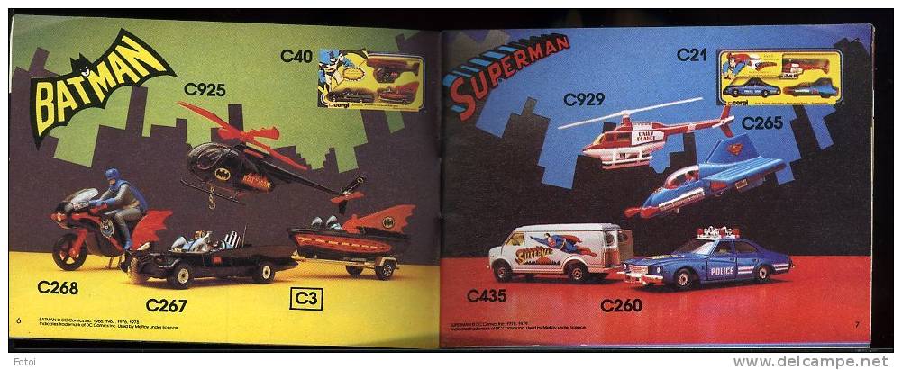 OLD 1981 ORIGINAL BATMAN CORGI TOYS SMALL POCKET CATALOG - Toy Memorabilia