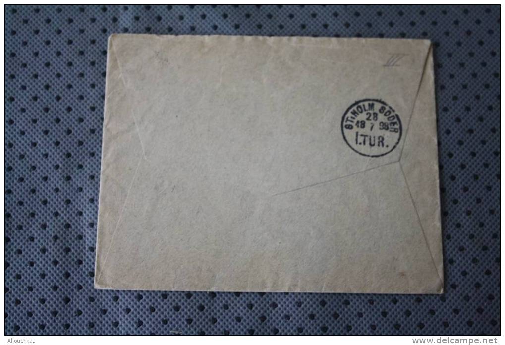 1890 SVERIGE Suéde  POUR STOCKHOLM LETTER LETTRE ENVELOPPE MARCOPHILIE - Covers & Documents