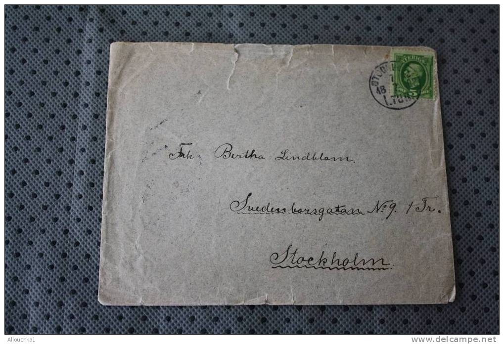 1879 SVERIGE Suéde  POUR STOCKHOLM LETTER LETTRE ENVELOPPE MARCOPHILIE - Covers & Documents