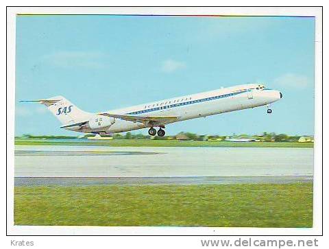 Postcard - SAS DC-9 - 1946-....: Moderne